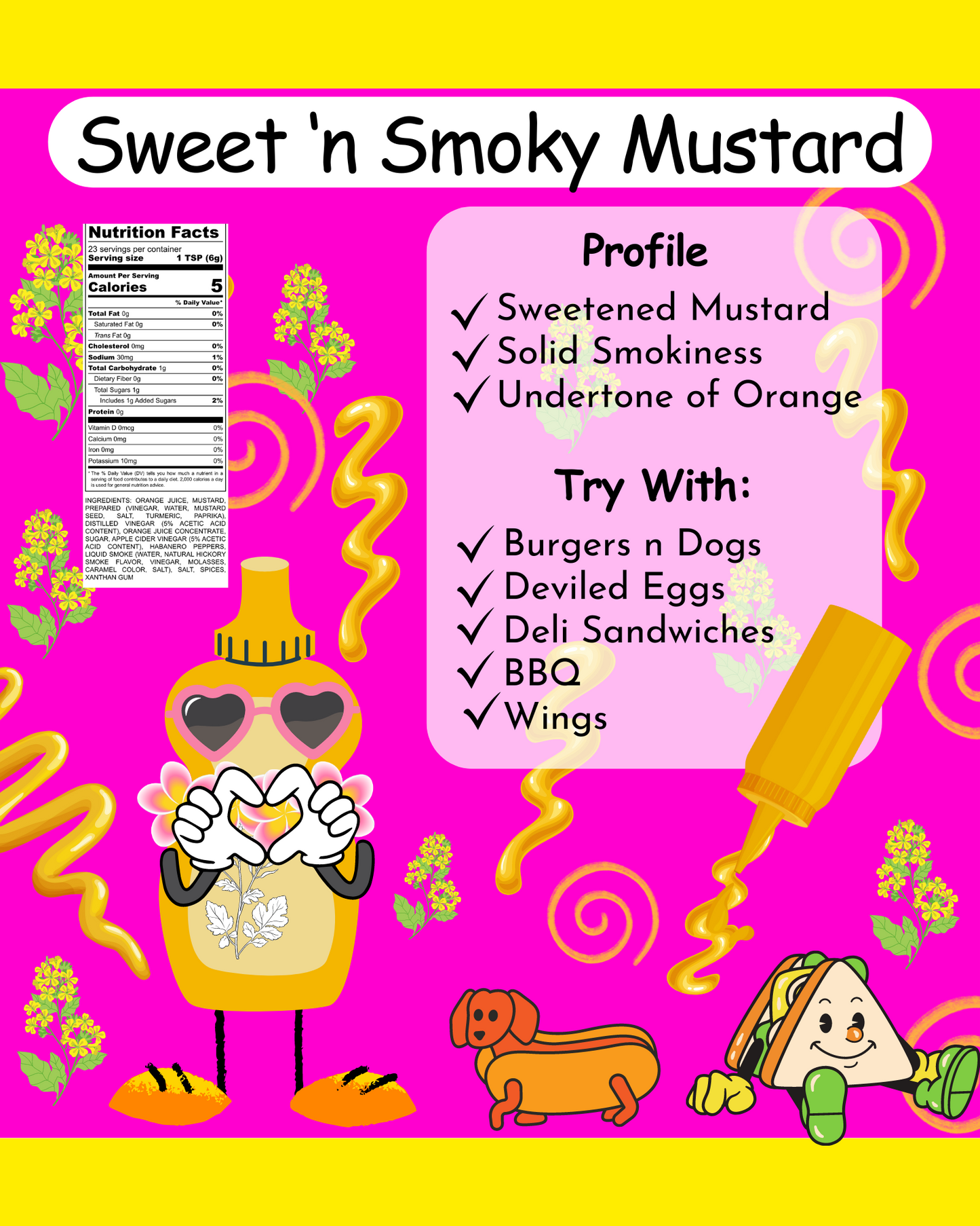 SWEET N SMOKY MUSTARD HOT SAUCE