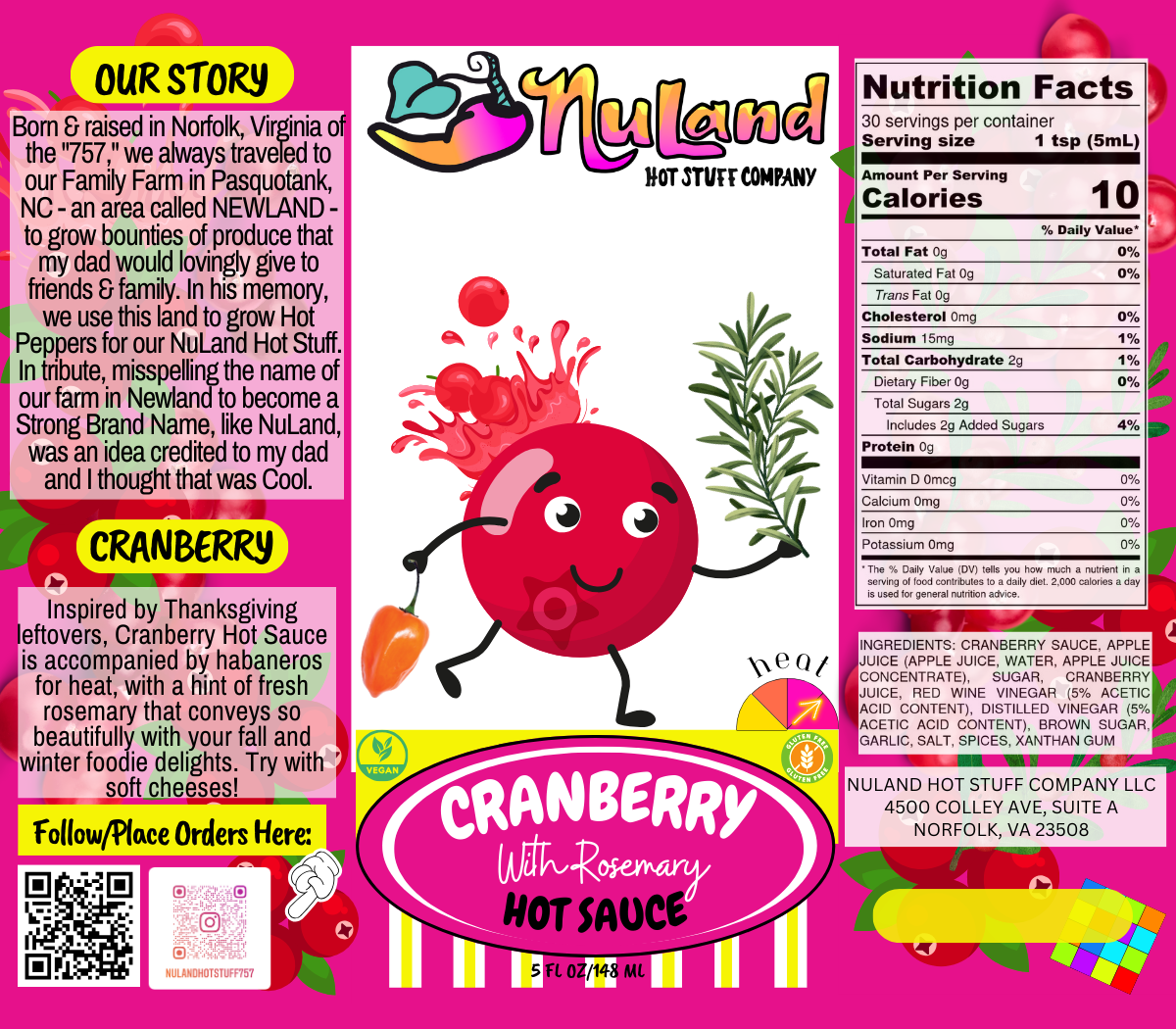 CRANBERRY ROSEMARY HOT SAUCE | Winter Seasonal