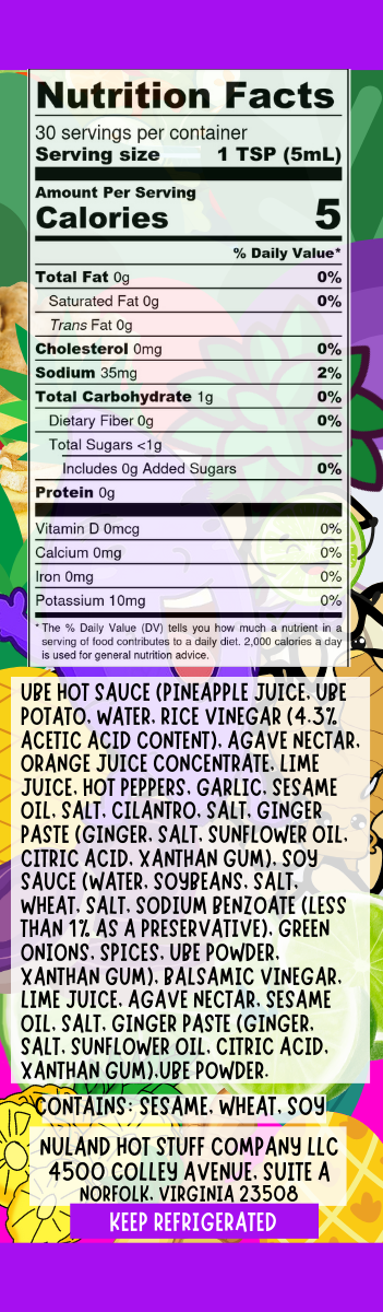 Ube Purple Yam Spicy Vinaigrette